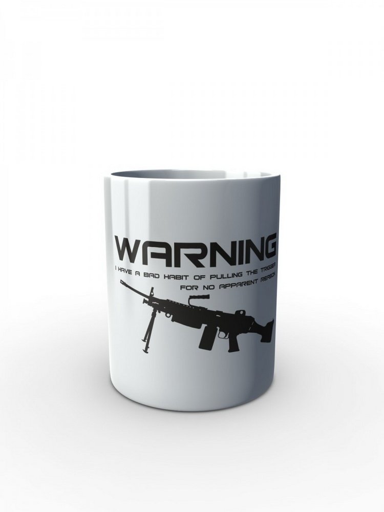 Bílý hrnek BAD HABIT M249