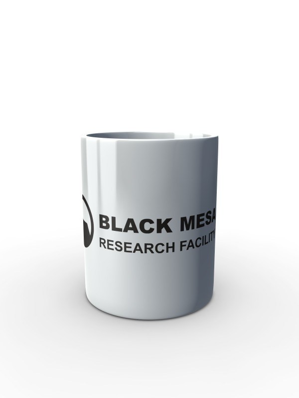 Bílý hrnek Black Mesa Research Facility Line