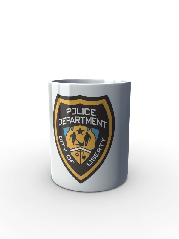 Bílý hrnek GTA Police Department City of Liberty