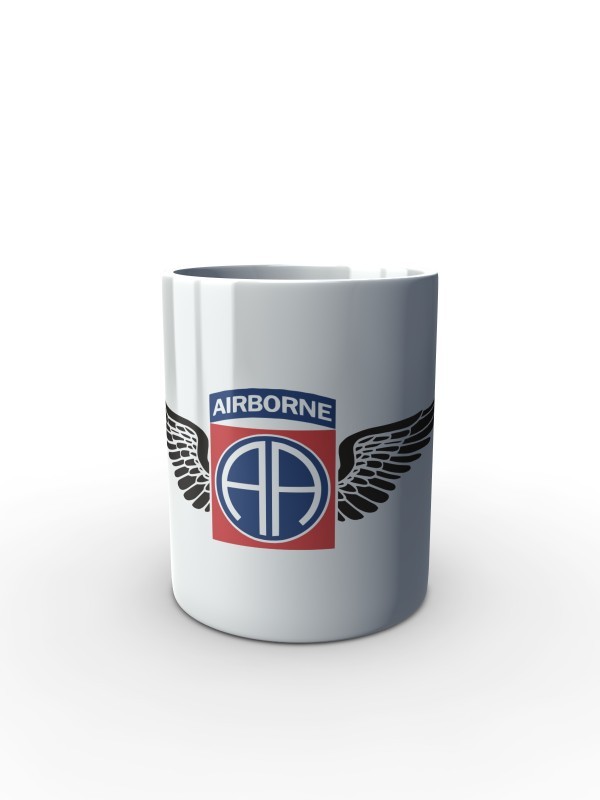 Bílý hrnek U.S. Army 82nd Airborne Division WINGS