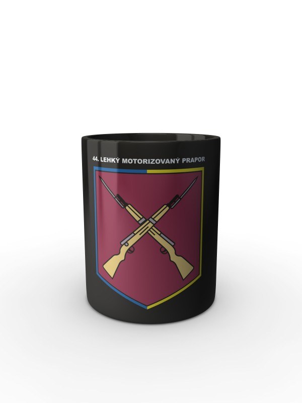 Černý hrnek 44. lehký motorizovaný prapor