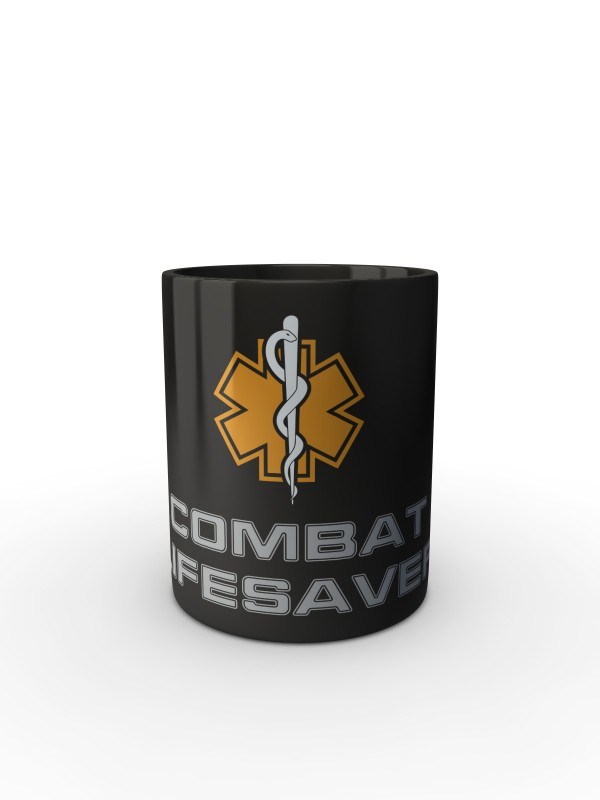 Černý hrnek COMBAT LIFESAVER