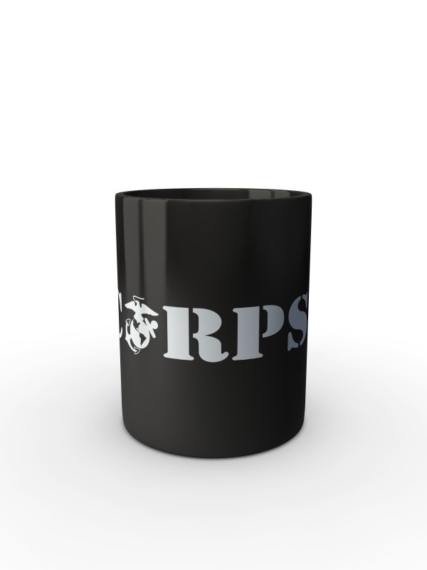 Černý hrnek CORPS EGA