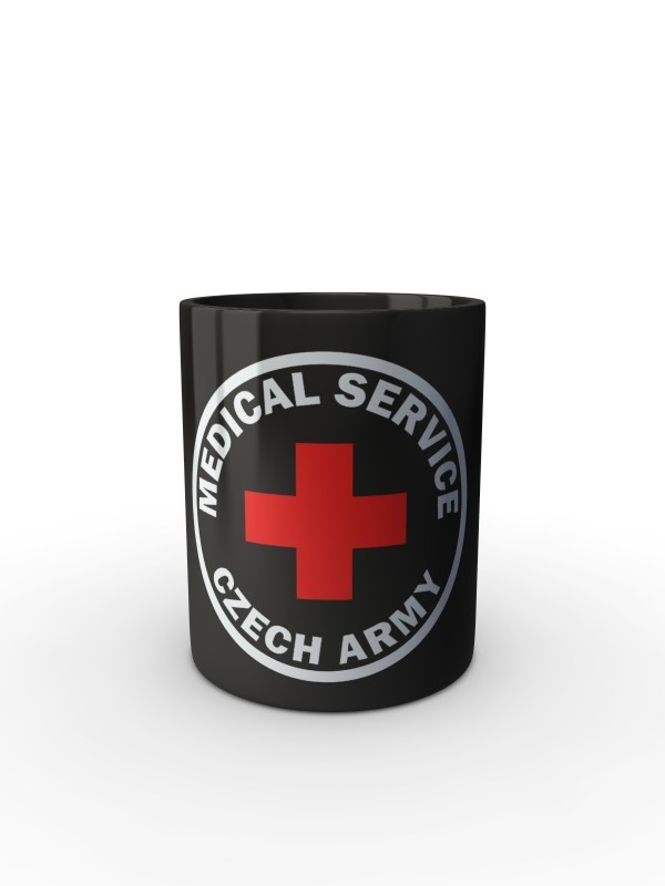 Černý hrnek CZECH ARMY MEDICAL SERVICE