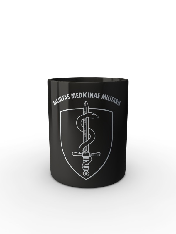 Černý hrnek FACULTAS MEDICINAE MILITARIS