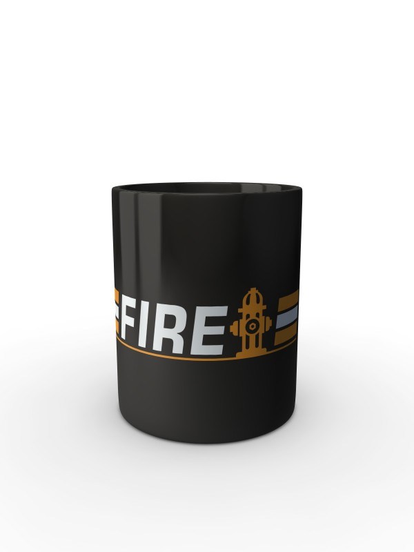 Černý hrnek FIRE