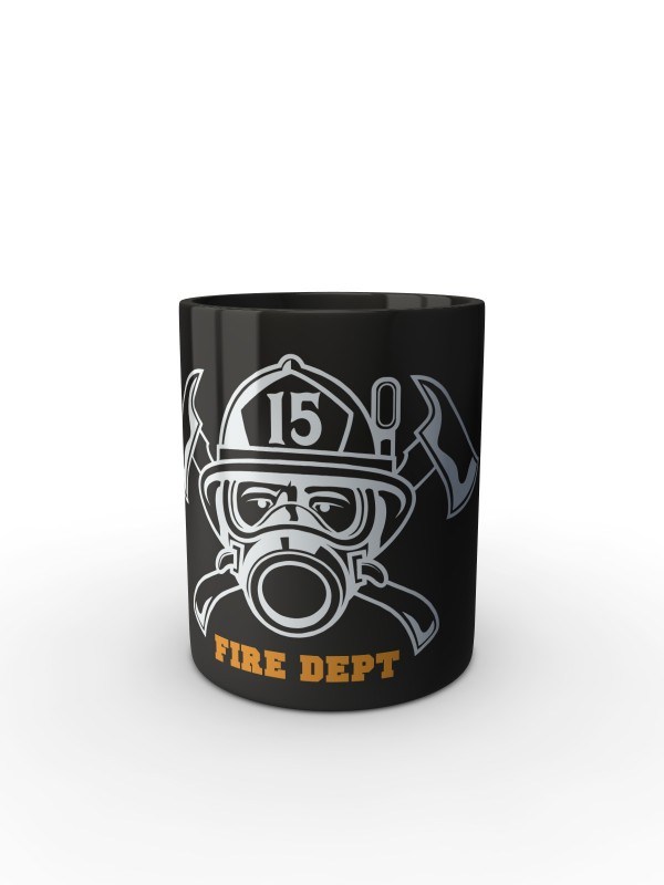 Černý hrnek FIREFIGHTER
