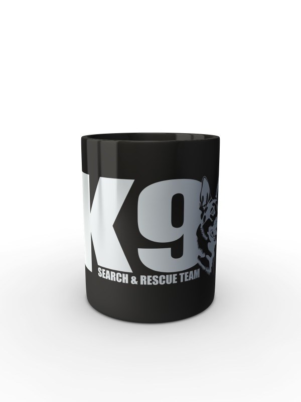 Černý hrnek K9 Search and Rescue team