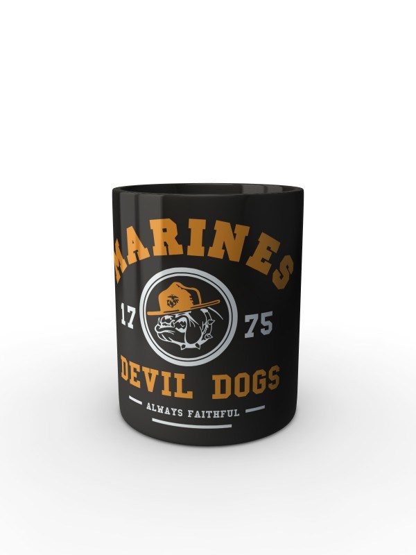 Černý hrnek Marines Devil Dogs