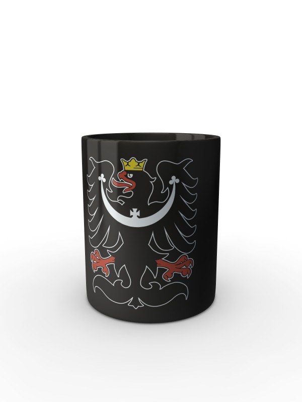 Černý hrnek SLEZSKÁ ORLICE