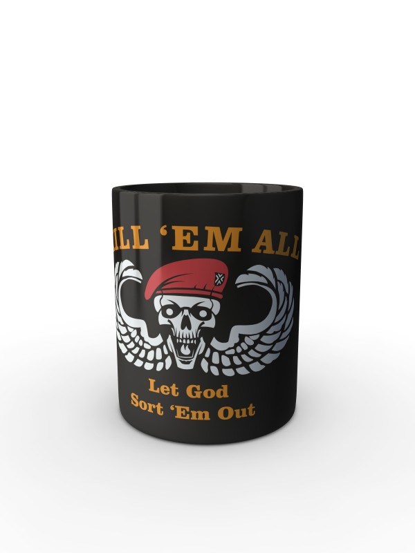 Čern&yacute; hrnek Special Forces Kill Them All Let God Sort Them Out