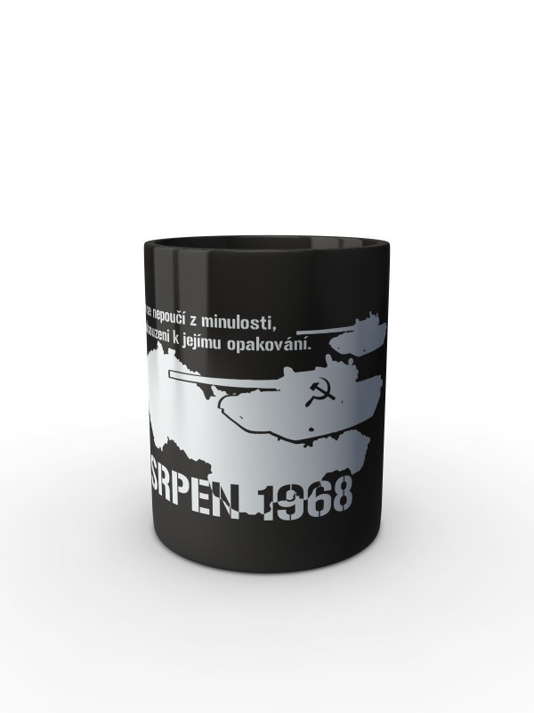 Čern&yacute; hrnek SRPEN 1968