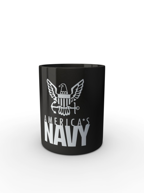 Černý hrnek U.S. NAVY Americas Navy Eagle