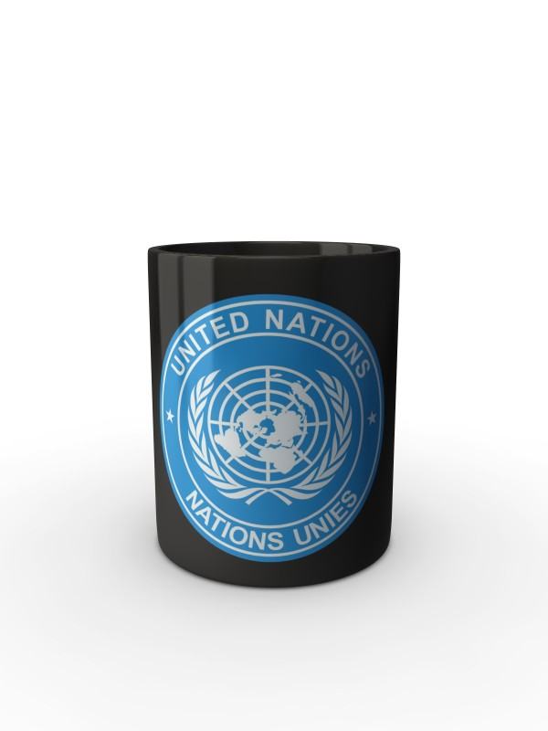 Černý hrnek UN