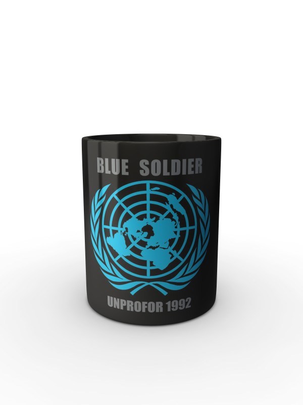 Černý hrnek UNPROFOR - BLUE SOLDIER 1992