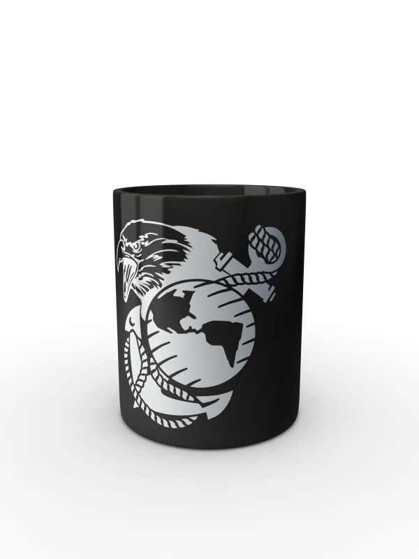 Černý hrnek USMC EGA Eagle