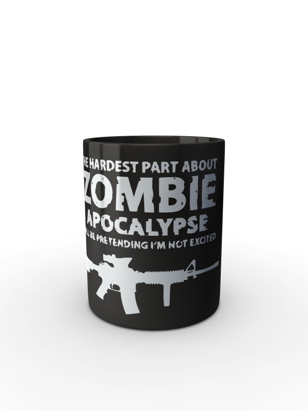 Černý hrnek Zombie Apocalypse M4 Carbine