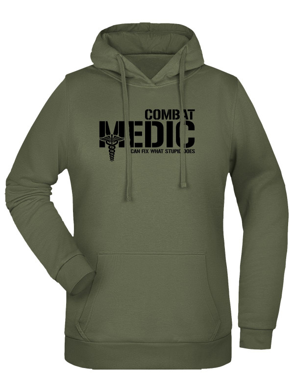 Dámská mikina s kapucí Combat Medic - I can fix