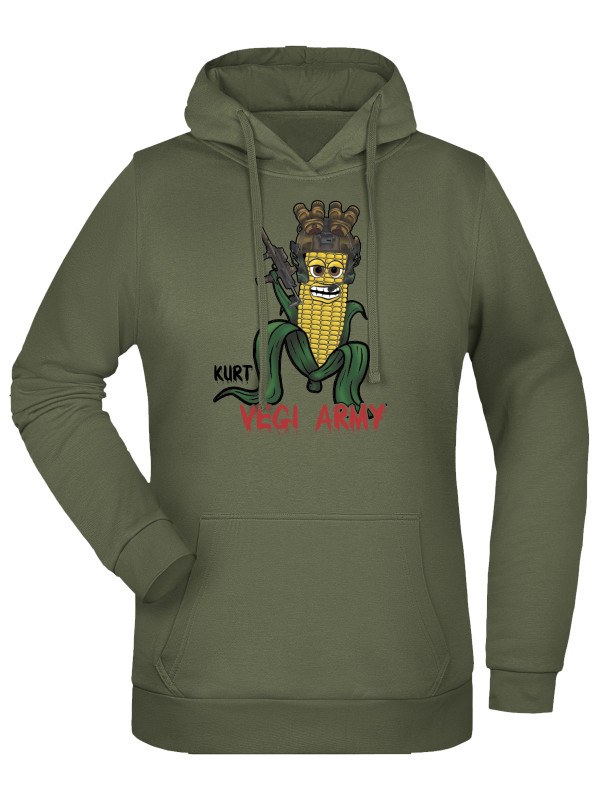 Dámská mikina s kapucí Kurt - Vegi army