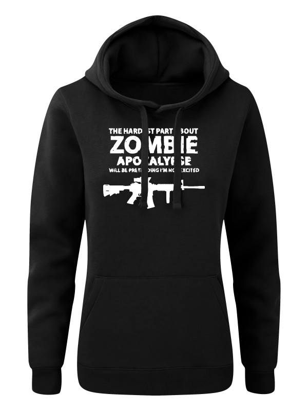 Dámská mikina s kapucí Zombie Apocalypse M4 Carbine