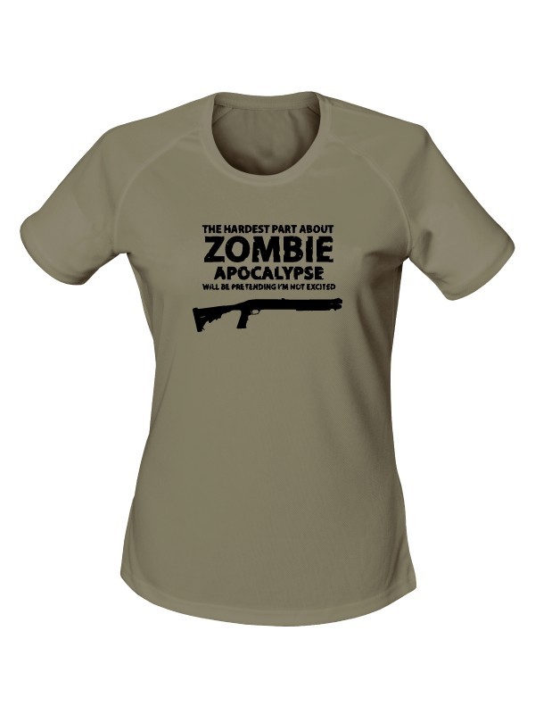 Dámské funkční tričko Zombie Apocalypse Shotgun Remington