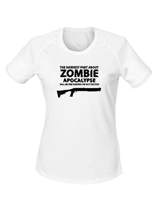 Dámské funkční tričko Zombie Apocalypse Shotgun Remington