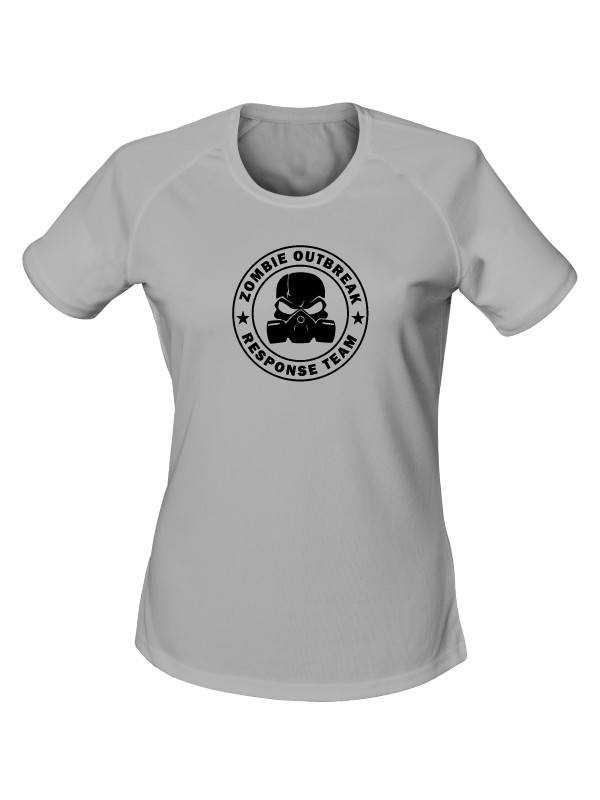 Dámské funkční tričko Zombie Outbreak Response Team Gas Masked Skull