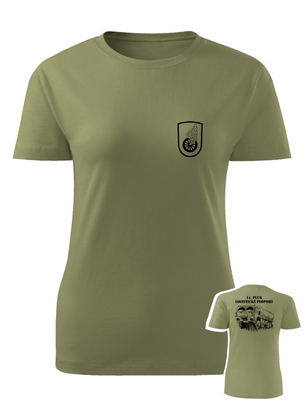 Dámské tričko 14. pluk logistické podpory - T815 8x8