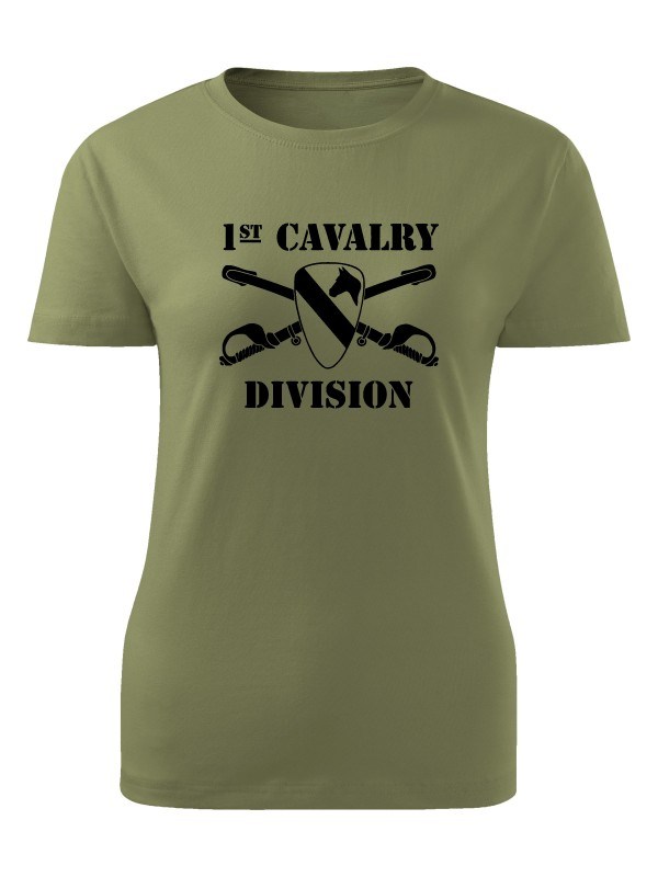 Dámské tričko 1st Cavalry Division Sabres and Horse