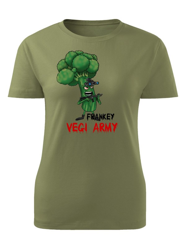 Dámské tričko Frankey - Vegi army