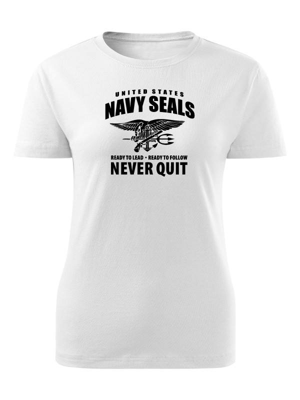 Dámské tričko United States NAVY SEALS Never Quit