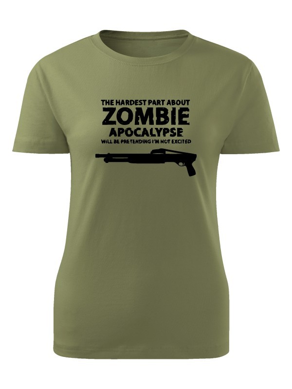 Dámské tričko Zombie Apocalypse Shotgun FORT