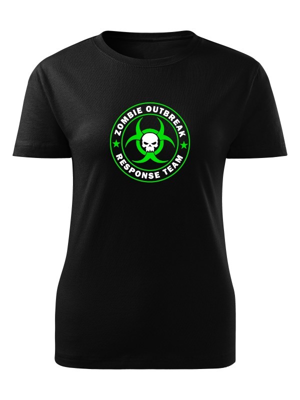 Dámské tričko Zombie Outbreak Response Team Skull
