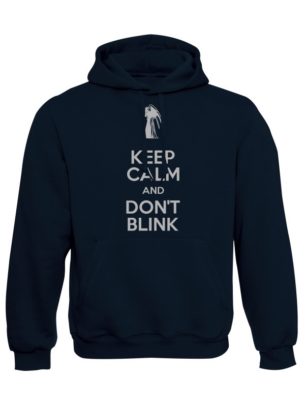 Mikina s kapucí KEEP CALM AND DON'T BLINK