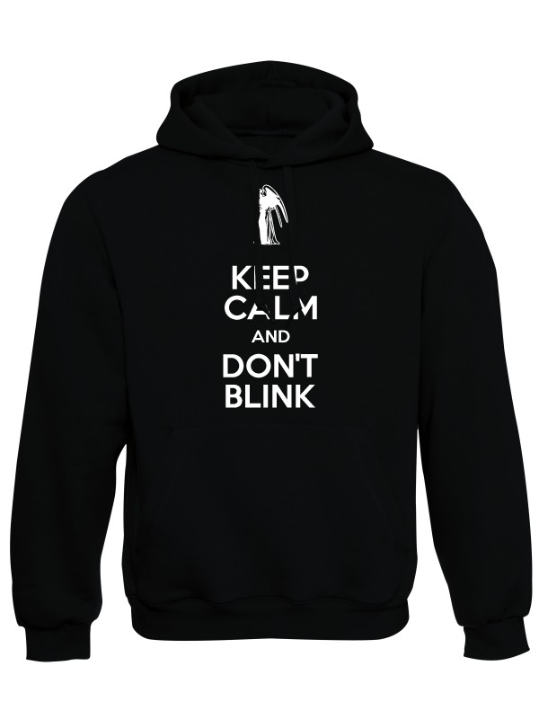 Mikina s kapucí KEEP CALM AND DON'T BLINK