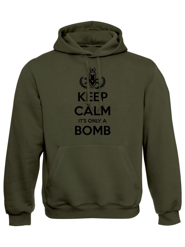 Mikina s kapucí KEEP CALM IT'S ONLY A BOMB