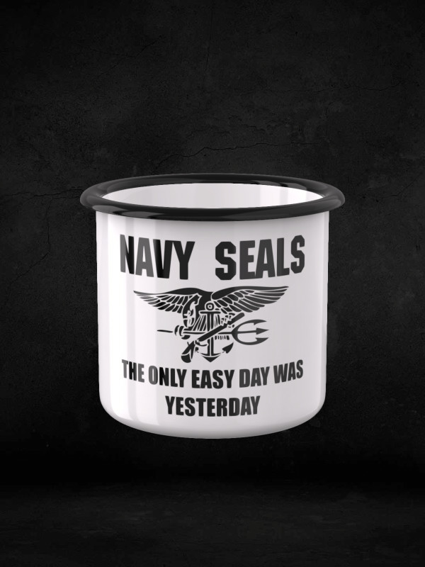 Plechový hrnek United States NAVY SEALS The Only Easy Day Was Yesterday