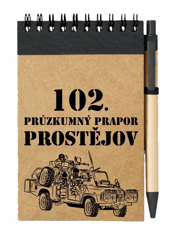 Poznámkový blok 102. průzkumný prapor - LRD-130 Kajman