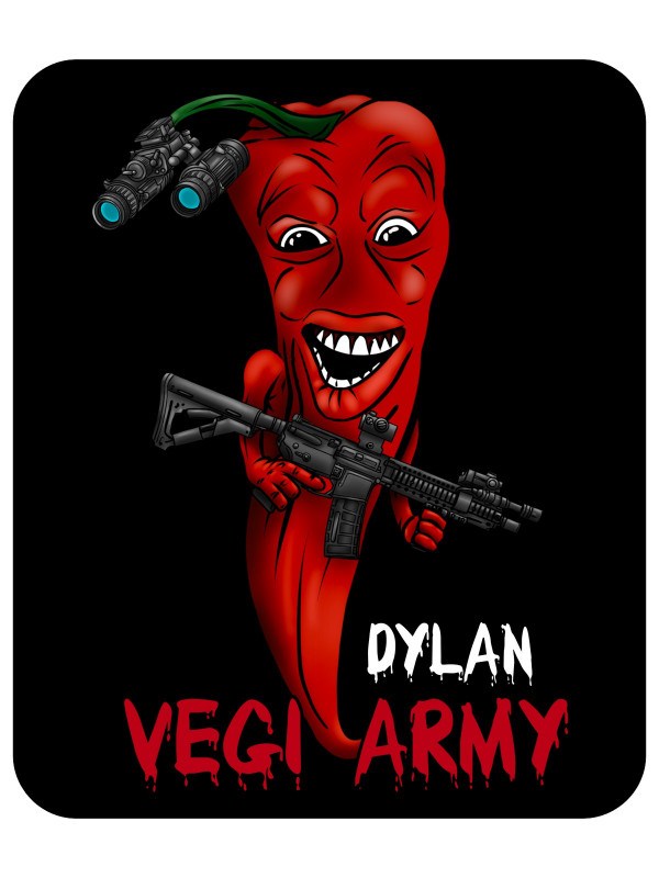 Samolepka Dylan - Vegi army