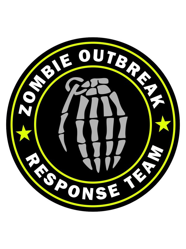 Samolepka Zombie Outbreak Response Team Hand Grenade