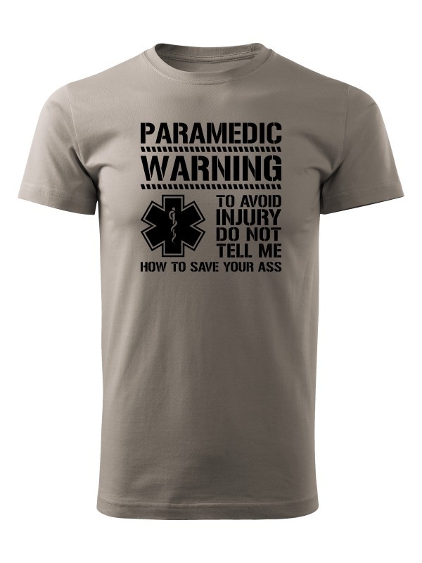 Tričko PARAMEDIC WARNING