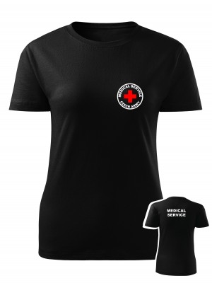 AKCE Dámské tričko CZECH ARMY MEDICAL SERVICE - černé, XL
