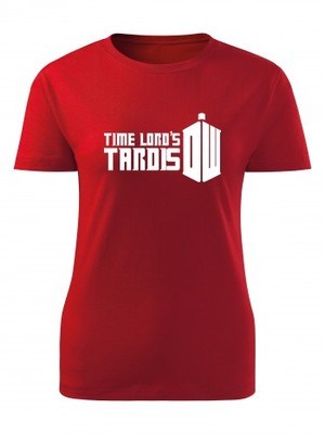 AKCE Dámské tričko Time Lord's Tardis - červené, S