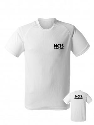 AKCE Funkční tričko NCIS Federal agent - bílé, M