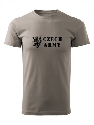 AKCE Tričko Czech Army Lion - světle šedé, S