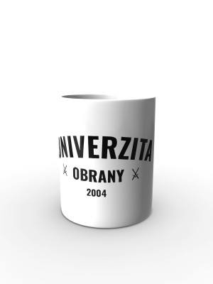 Bílý hrnek Univerzita obrany