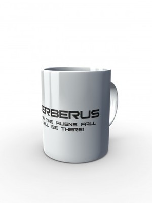 Bílý hrnek CERBERUS