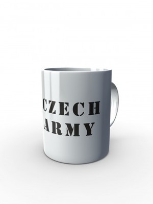 Bílý hrnek Czech Army Lion