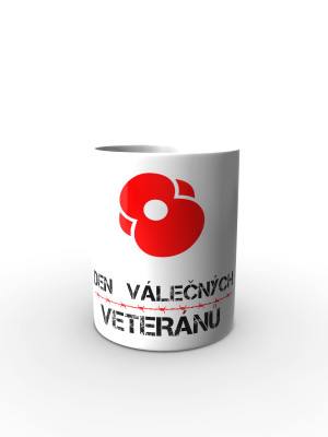 Bílý hrnek DEN VÁLEČNÝCH VETERÁNŮ