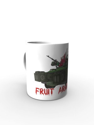 Bílý hrnek Dragon squad - Fruit army